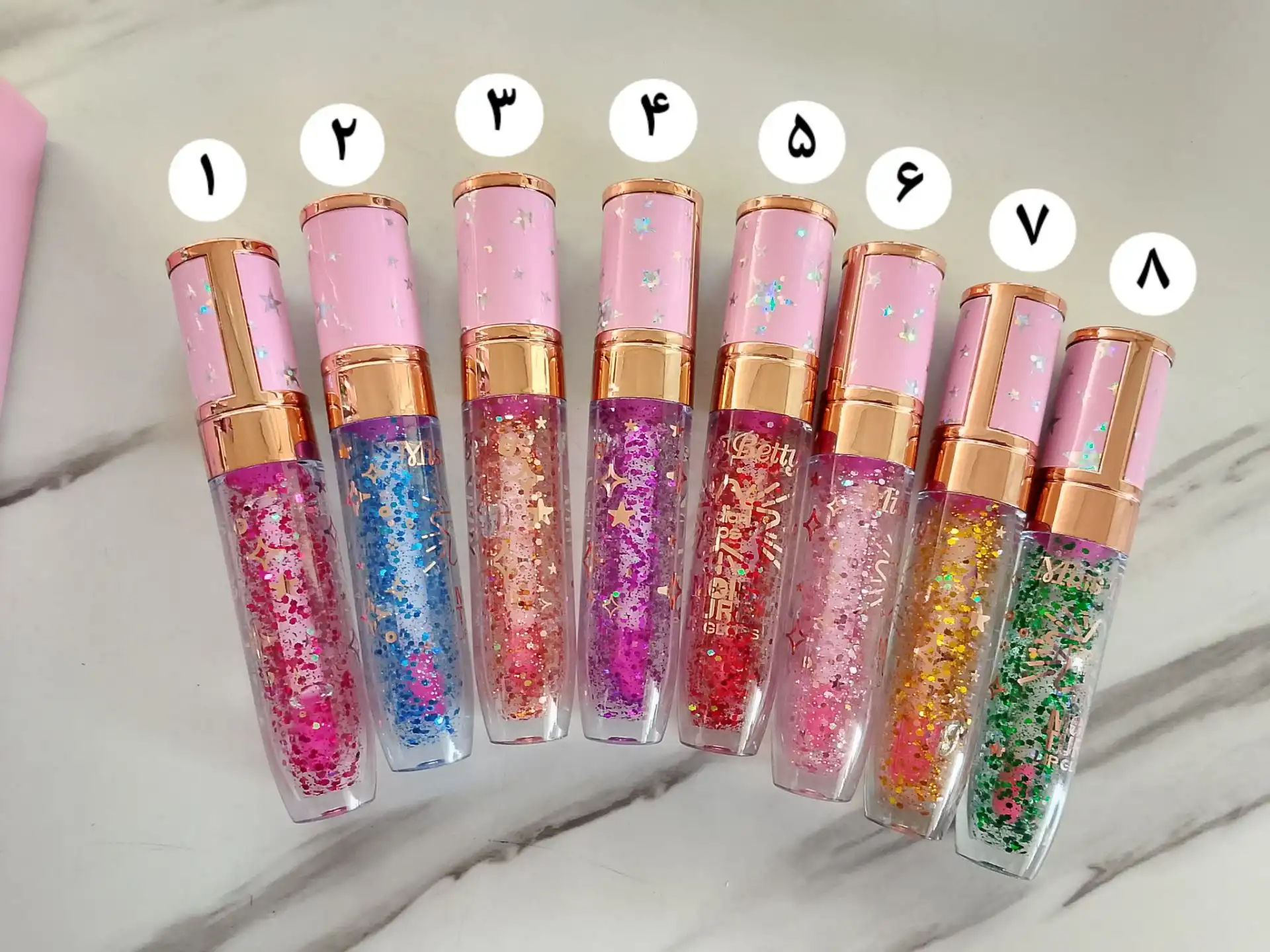 لیپ گلاس شاین دار رنگی جذاب برند Miss Betty